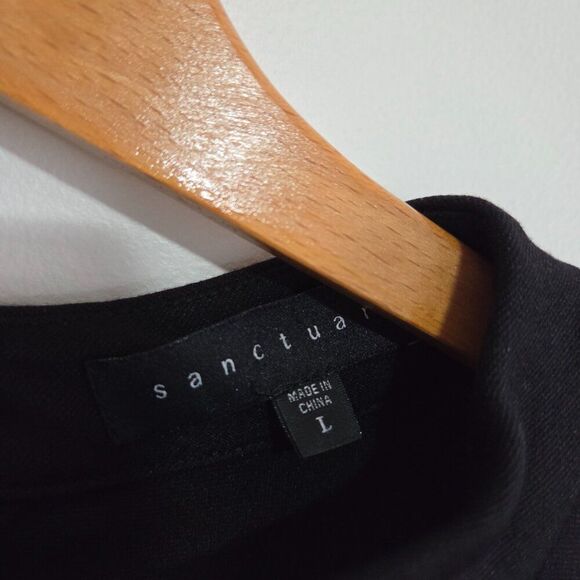 EUC SANCTUARY LITTLE BLACK DRESS V NECK WITH CHOKER SIZE LARGE - Picture 9 of 13